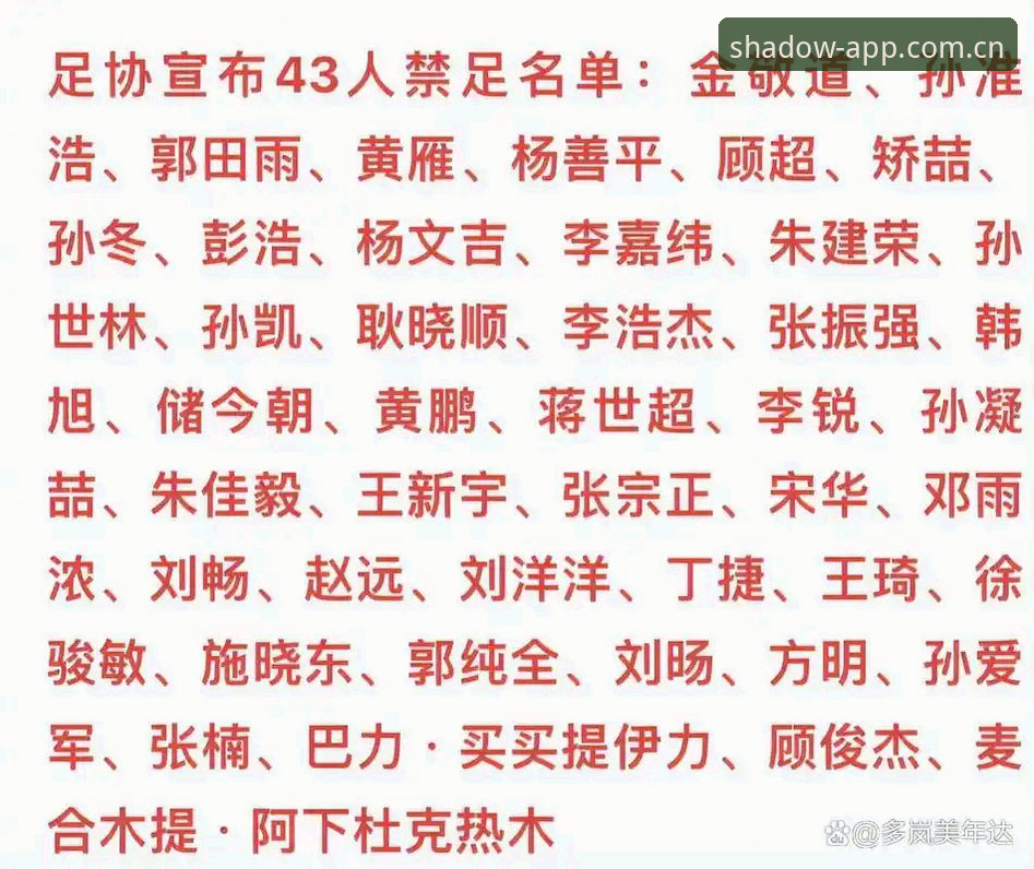 足协第三批禁足名单全面解析：17人终身禁赛背后的中国足球腐败链
